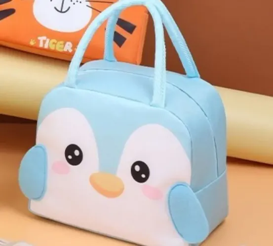 KIT LANCHE AZUL, BOLSINHA TÉRMICA + BENTO BOX + GARRAFA DE ÁGUA