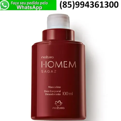 Refil Perfume Deo Desodorante Spray Corporal Homem Sagaz Masculino Natura 100ml