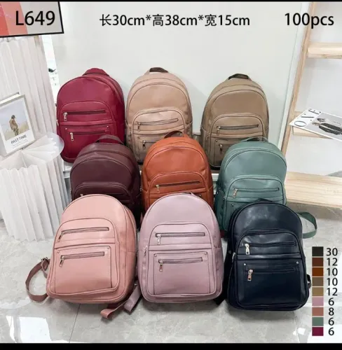 Mochila Feminina de Couro Sintético - 100 Peças