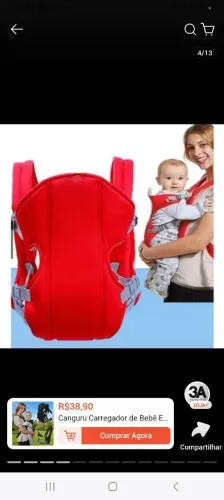 Vendo um excelente canguru, pra você carregar seu bebê com segurança.