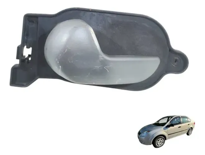 Maçaneta Interna Dianteiro Esquerdo Ford Fiesta 2008 Preto Dianteira