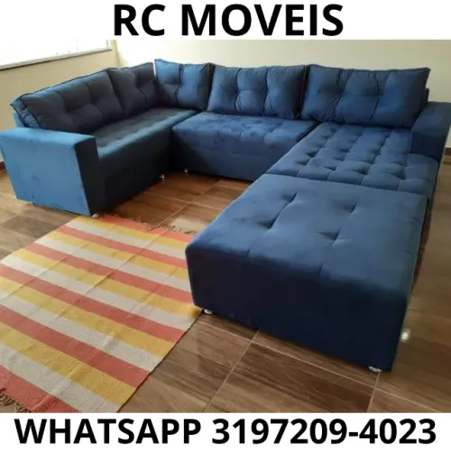 Sofá Modulado Toro com Puff e Chaise - Conforto e Sofisticação
