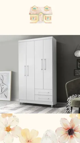 Promoção Guarda Roupa Branco 4 portas - 28/04