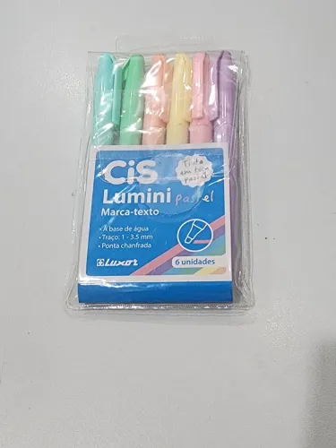 Kit 6 Marca Texto da Cis Lumini Pastel 6 Cores