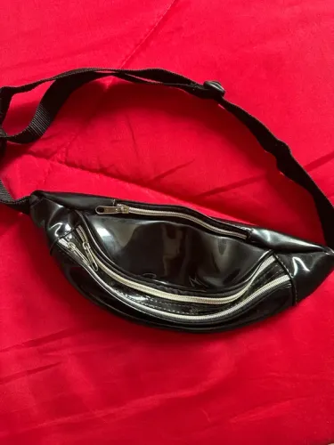 Bolsa de cintura feminina preta