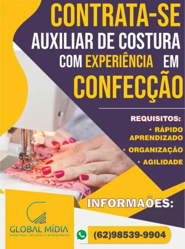 Contrata-se Auxiliar de Costura 