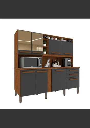 Armário de cozinha novo com espelho 