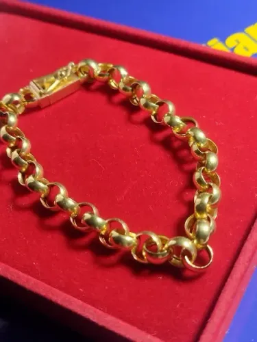 Pulseira Elos Português Ouro 18 kilates 12 Gramas 8 mm                             