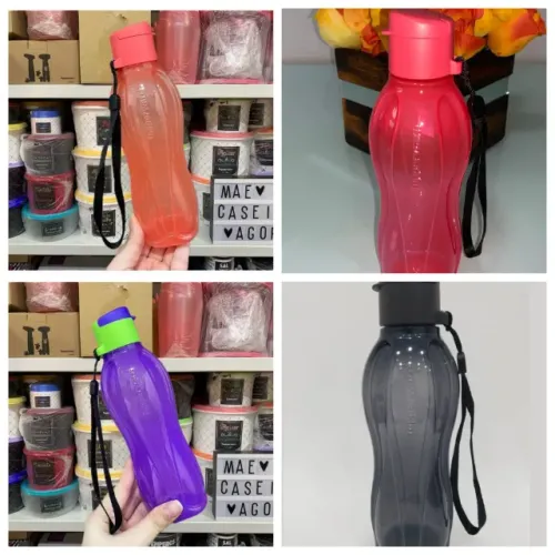 Garrafa Original Eco Tupper 500ml. com tampa flip top e cordinha