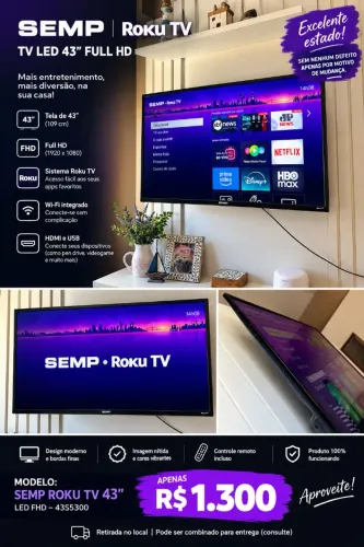 TV SEMP ROKU 43 polegadas