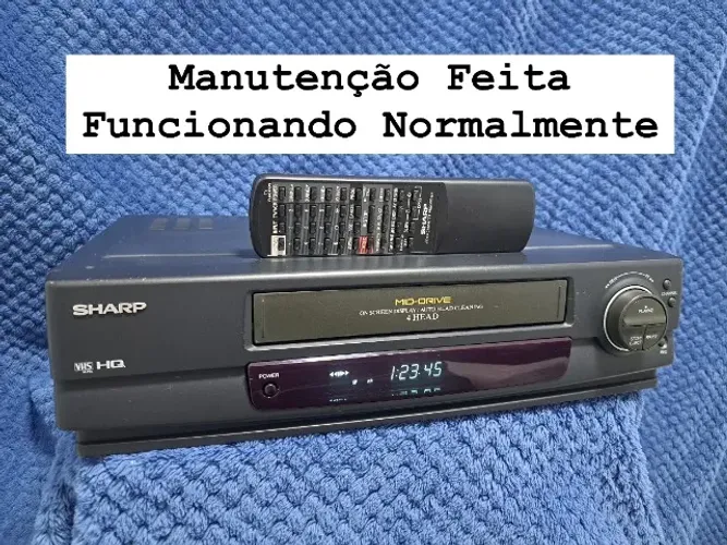 Vídeo Cassete SHARP 4 Cabeças Com Controle Remoto - VC-1494b