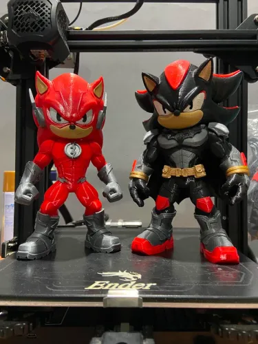 Sonic Flash & Shadow Batman 20cm Impressão 3d 