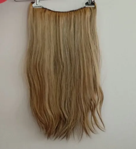 Megahair 50 cm - Cabelo Humano (Natural) 70g Loiro Bege/Mel com Tela