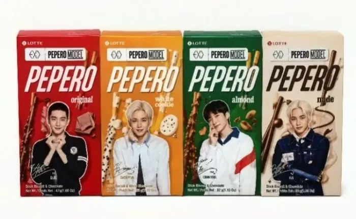 Pepero Coreano original Lotte varios sabores snak importado edição especial limitada