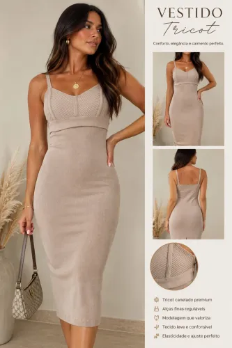 Vestido de tricô premium