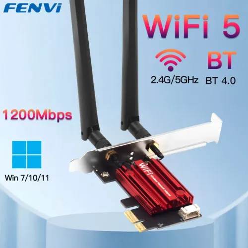 Placa wi-fi e bluetooth fenvi PCIE 