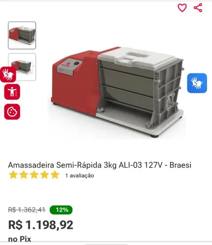 Amassadeira nunca usada, somente teste.