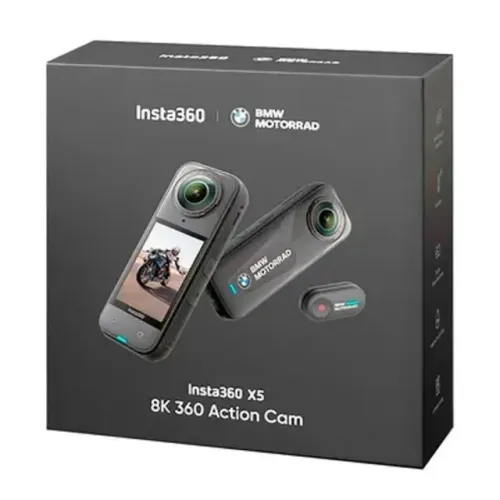  Câmera de Ação Insta360 X5 8K 360 Action Cam BMW Motorrad - CINSAAHA