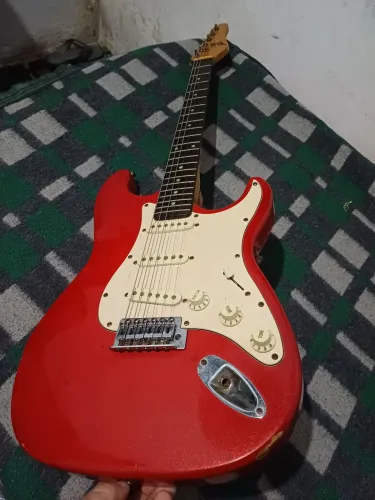 Guitarra stratocaster zebra top
