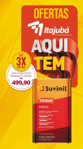 TINTA TOQUE FOSCO PREMIUM 18L SUVINIL