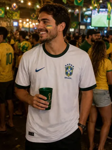 Camisa do Brasil branca linha Premium Tam GG
