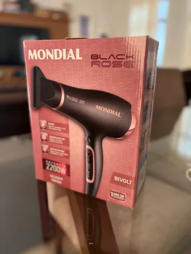 Secador De Cabelos Mondial 2200w Sc-37-bi Preto/golden Rose