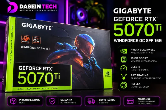 VENDO/TROCA/LACRADA - 5070 Ti Gigabyte Windforce SFF 16GB GDDR7