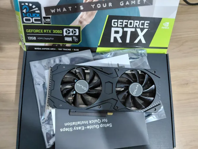 Placa de Vídeo Galax Rtx 3060 12Gb Vram Seminova