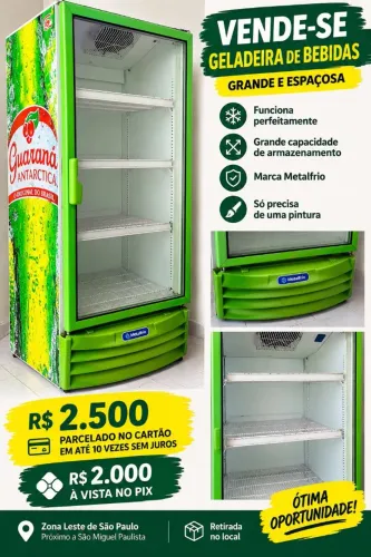 Geladeira expositora porta de vidro