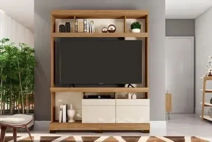 Estante para TV Idealle Buriti Off White Desmontada