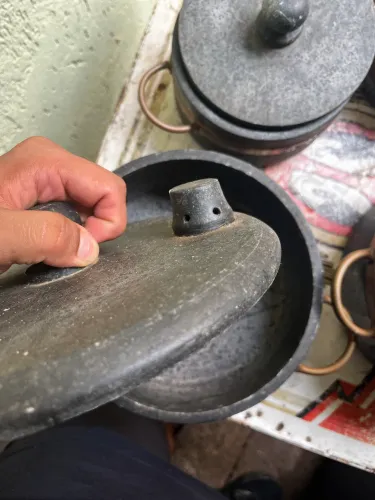 Jogo de panelas de pedra