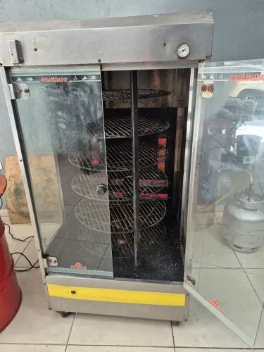 Maquina de Assar Frangos, Carnes, com 7 grelhas giratórias