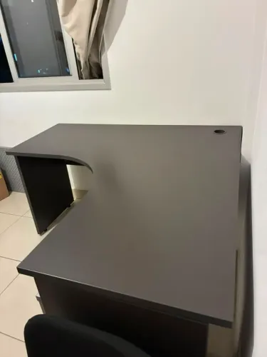 Mesa escritório em L de canto MDF reforçado Marca Bortolini