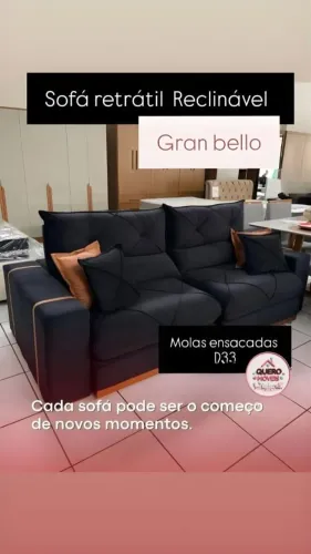 SOFÁ RETRÁTIL E RECLINÁVEL 210 CM