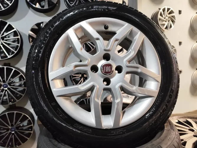 Rodas aro 16" Originais Fiat+ Pneus 205/55 R16"- Aceito Cartão 