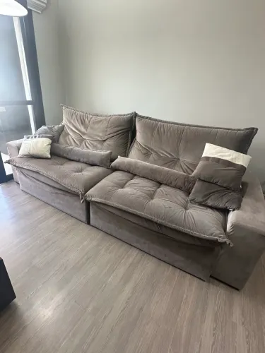 Sofa Suede -  2,85m - extremamente confortável 