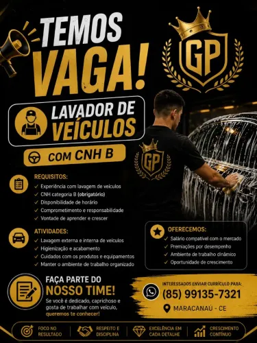 LAVADOR DE VEÍCULOS HABILITADO