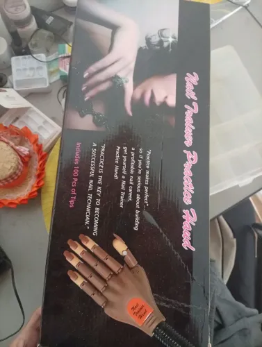 Mão de treinamento unha em gel, acrílico