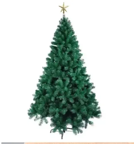 Arvore de Natal 2,2m 860 galhos Pés Metal Nova c/ Ponteira de Enfeite