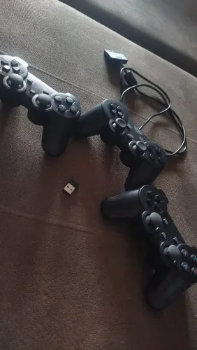 Controle game stick e mais um contrato Playstation 2