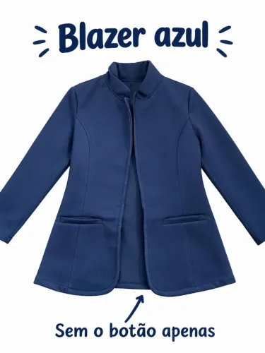 Blazer azul/usado sem o botão apenas