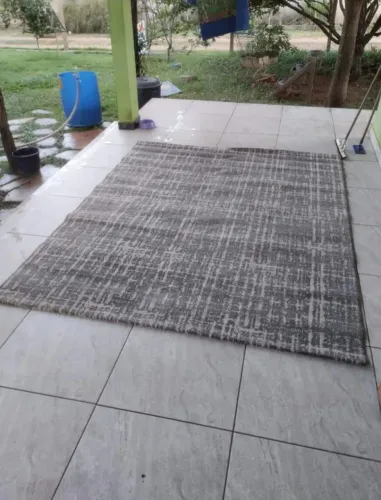 Tapete Tok&Stok Textura Grey (2,00m x 2,50m) - Semi Novo / Pouco Uso