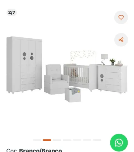 Berço que vira cama + poltrona 