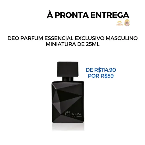 Miniatura 25ml Deo Parfum Essencial Exclusivo masculino Natura