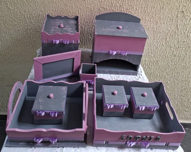 Cxs em mdf decoradas
