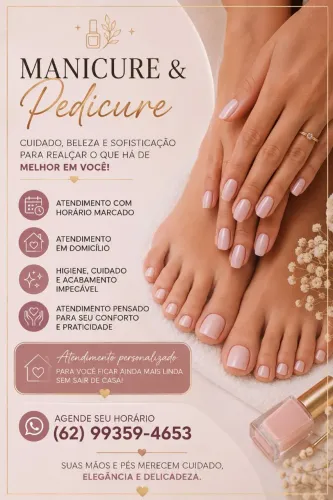 Manicure Pedicure e esmaltação tradicional 