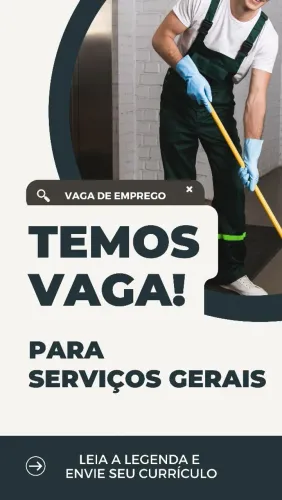 VAGA PARA SERVIÇOS GERAIS