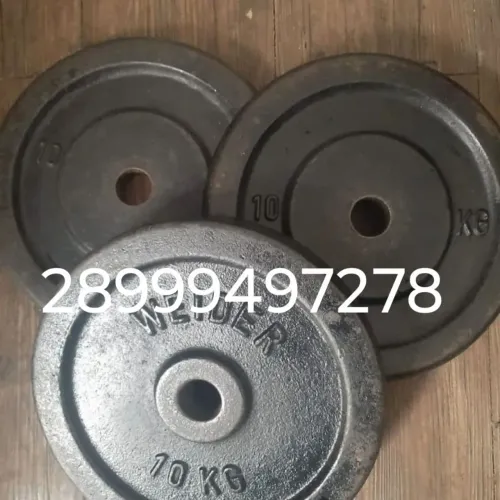 Anilhas de 10kg valor 9$ cada 1kg