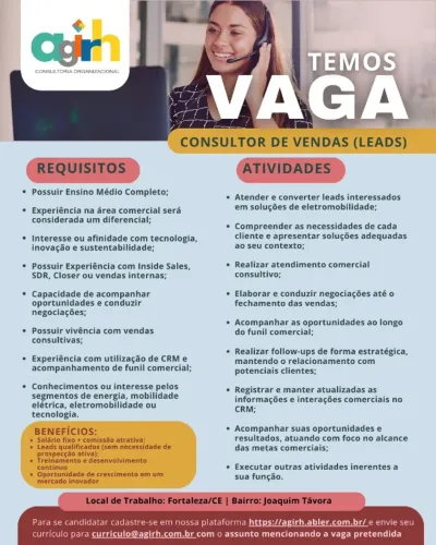 CONSULTOR DE VENDAS (LEADS)