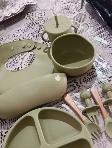 Kit de Alimentação para Bebê de Silicone
